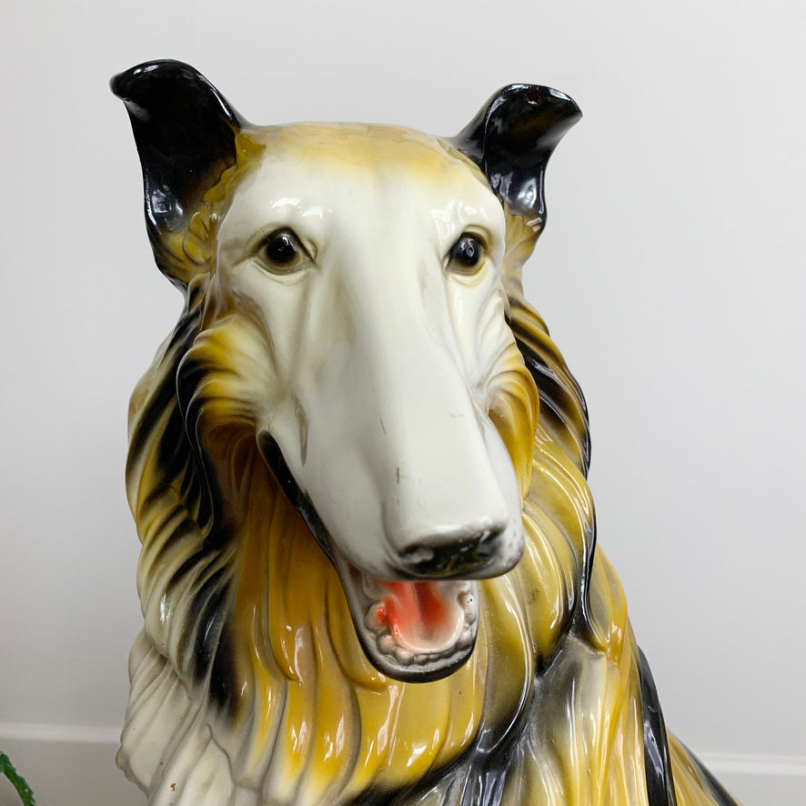 1950's Large Rough Collie Ceramic Dog