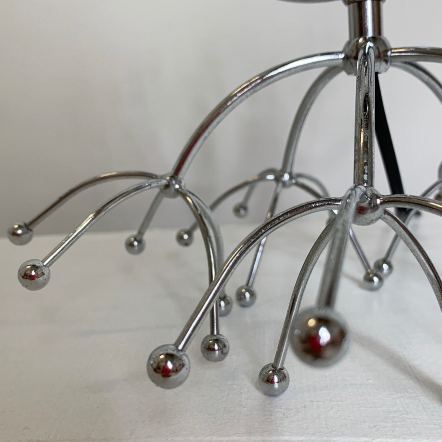 Pair Of Silver Gaetano Sciolari Sputnik Table Lamps Italy 1960s