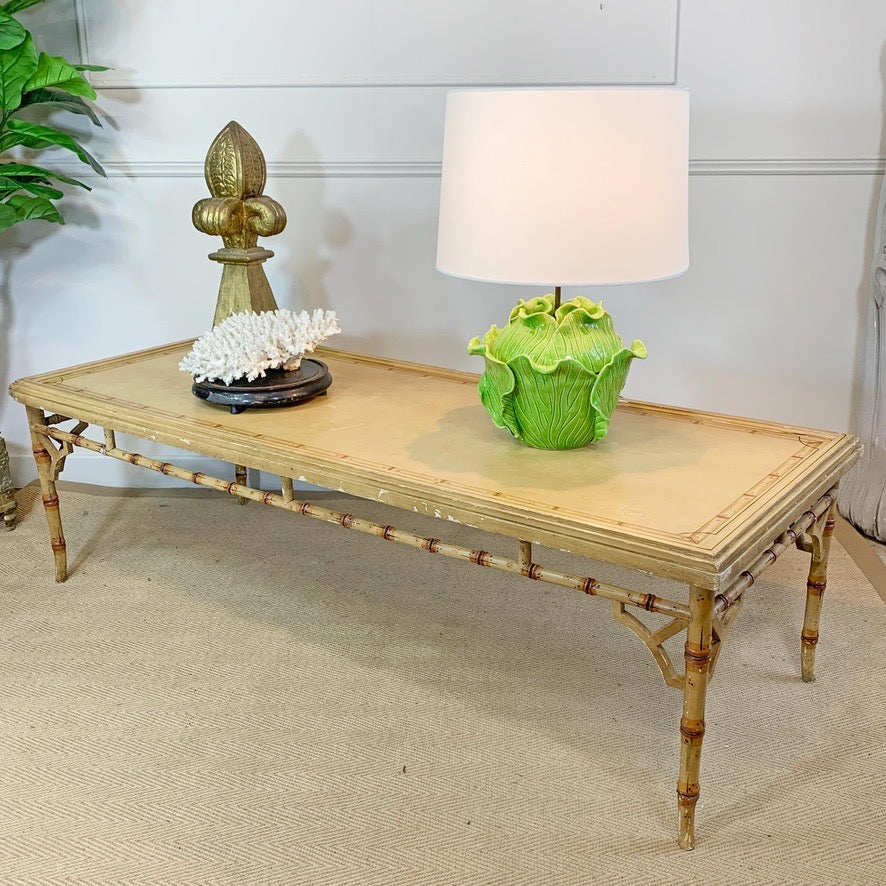 Early 20th Century Painted Faux Bamboo Chippendale Style Centre Table