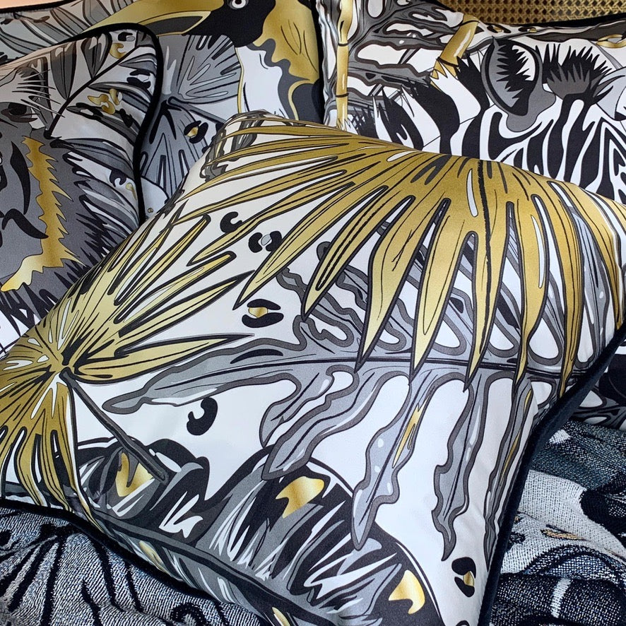 The Tropics Collection 'Palm' Luxury Silk Cushion