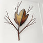 Brutalist Copper Leaf & Branch Wall Sconce