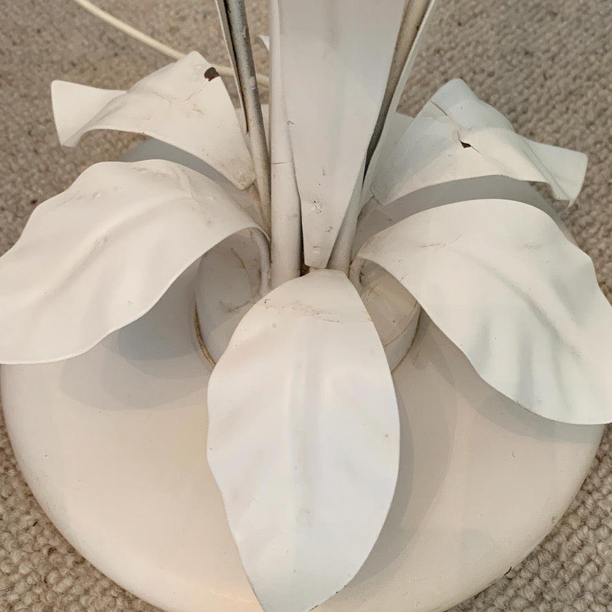 Hans Kogl White and Soft Pink Flower Floor Lamp