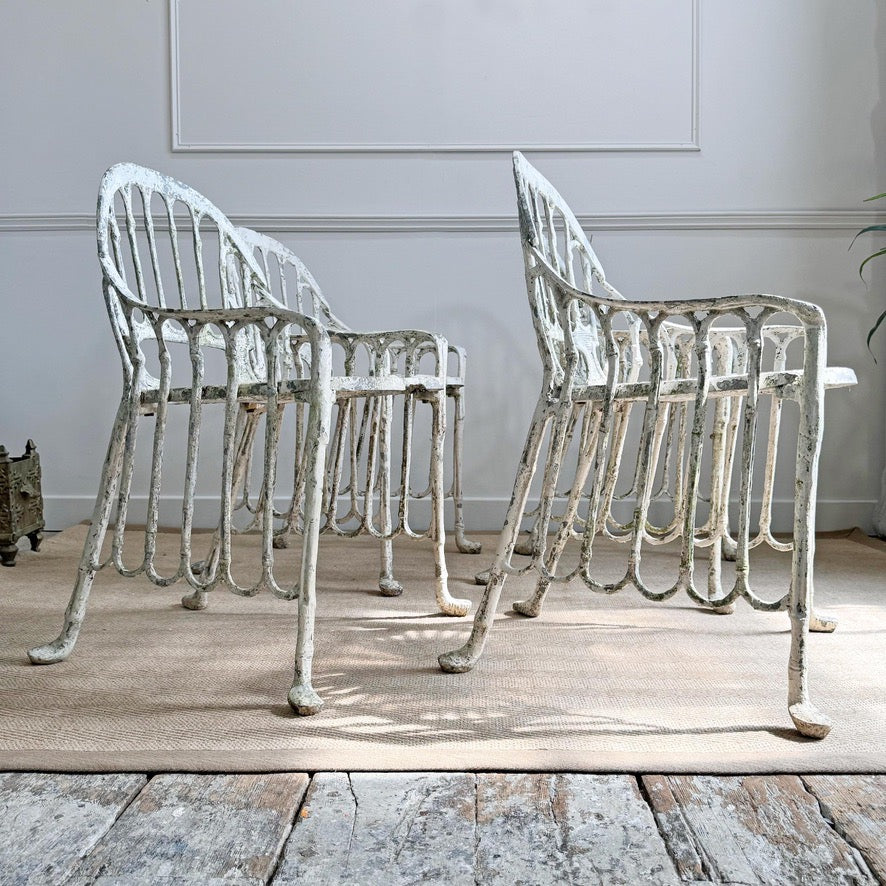 Mid Century Faux Bamboo Garden Chairs Brazil 1970