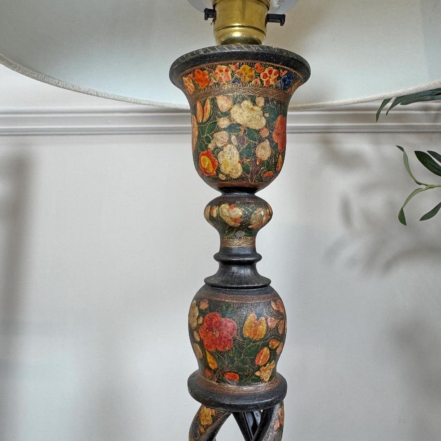 Large Antique Kashmiri Table Lamp