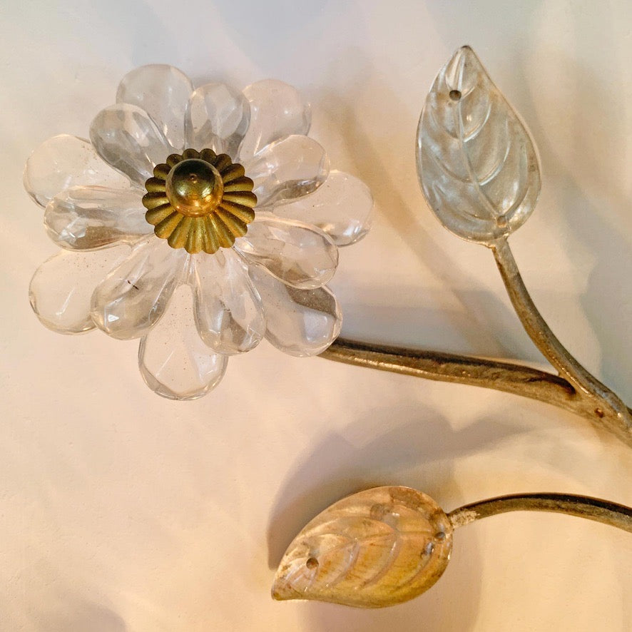 Banci Firenze Murano Glass Flower Wall Sconce