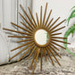 Chaty Vallauris 1950s Petite Gold Sunburst Mirror