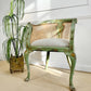 Pair of 19th Century Green Queen Anne Revival Chinoiserie Bergere Chairs