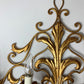 Pair Of Large Gold Palladio Wall Sconces Italy 1960's