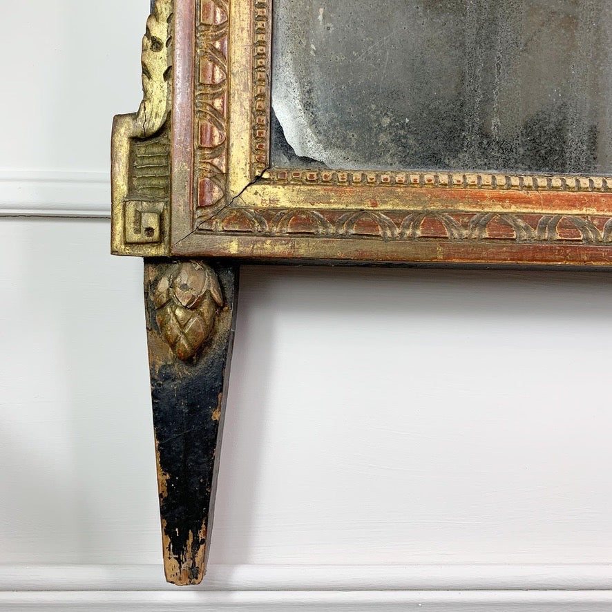 Superb Large 18th Century Louis XVI Gilt Wood Mirror