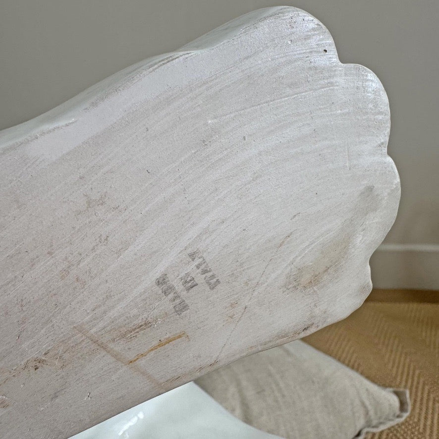 20th Century Italian Ceramic White Tiger Statue