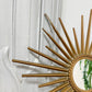 Chaty Vallauris 1950s Petite Gold Sunburst Mirror