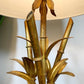 Italian Gold Faux Bamboo Table Lamp 1950's