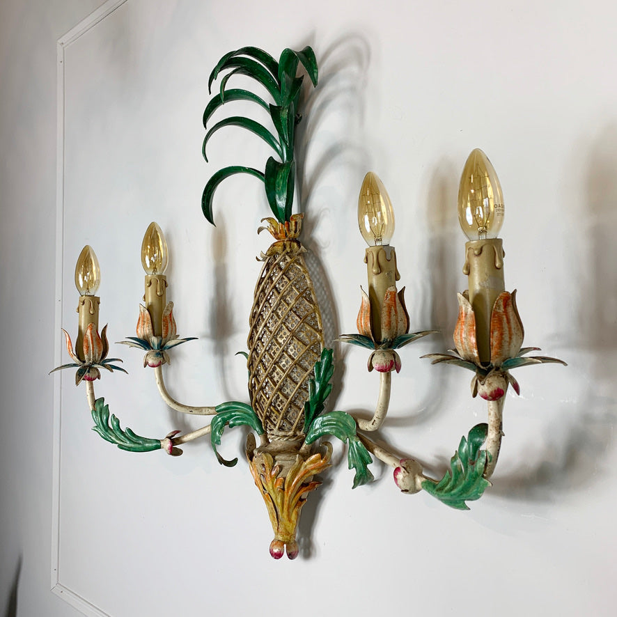 Large 1940's Pineapple Wall Light