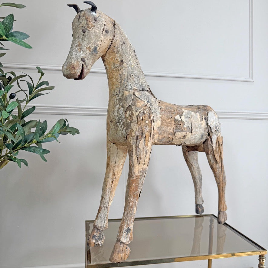 Antique French Wooden Horse