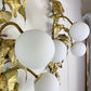 Pair of Signed P. Mas Rossi Naturalistic Gold Leaf Wall Lights