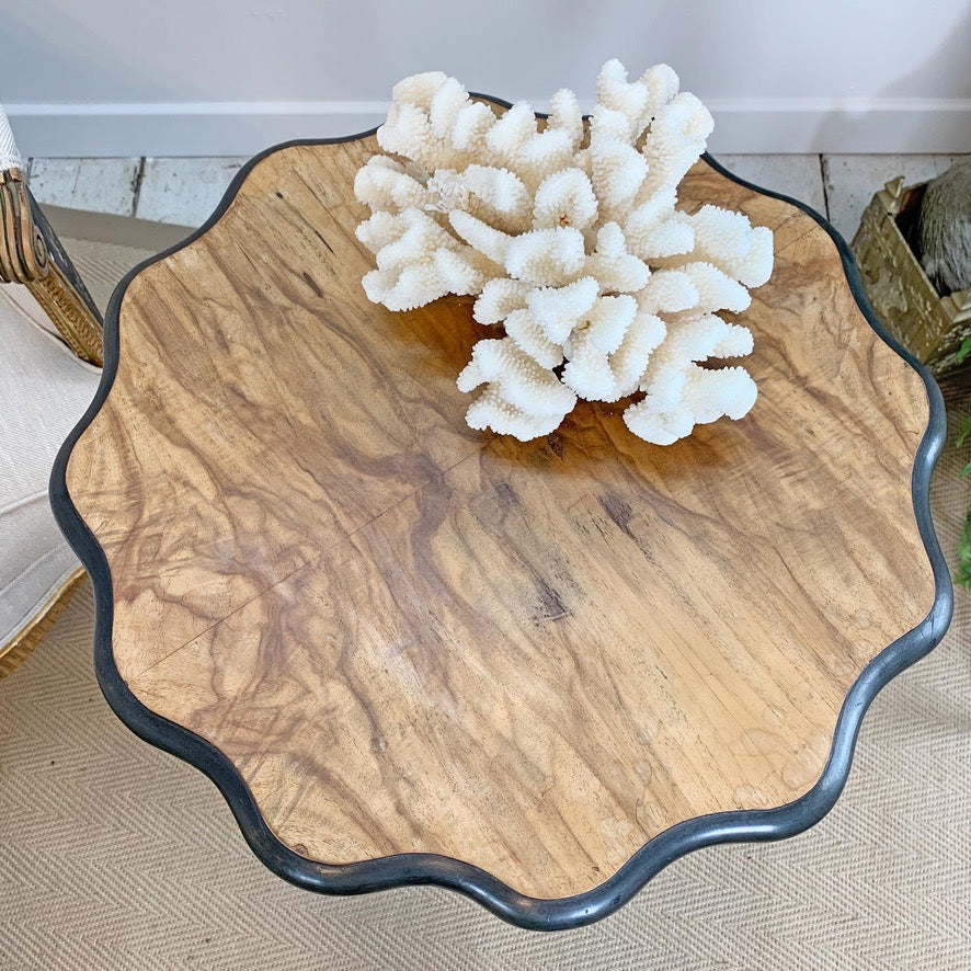 Antique Swedish Gypsy Table With Walnut Veneer