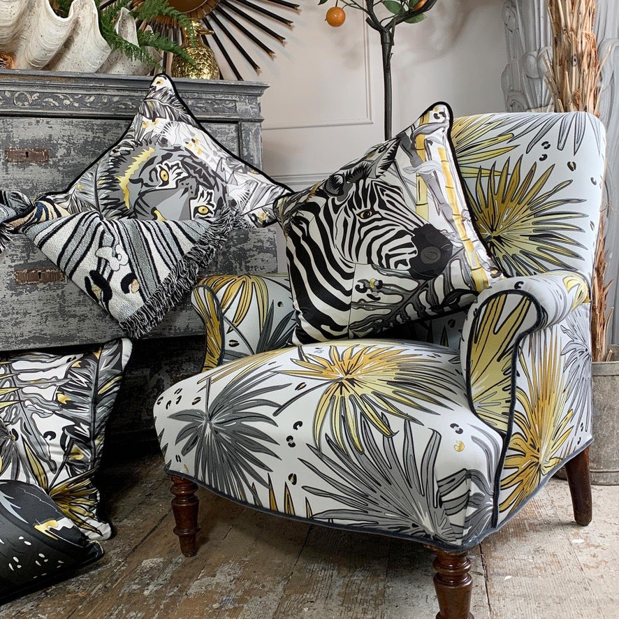 The Tropics Collection 'Tiger' Luxury Silk Cushion