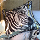 The Tropics Collection 'Zebra' Luxury Silk Cushion