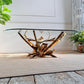 Maison Jansen Faux Bamboo Illuminated Gold Table 1970's