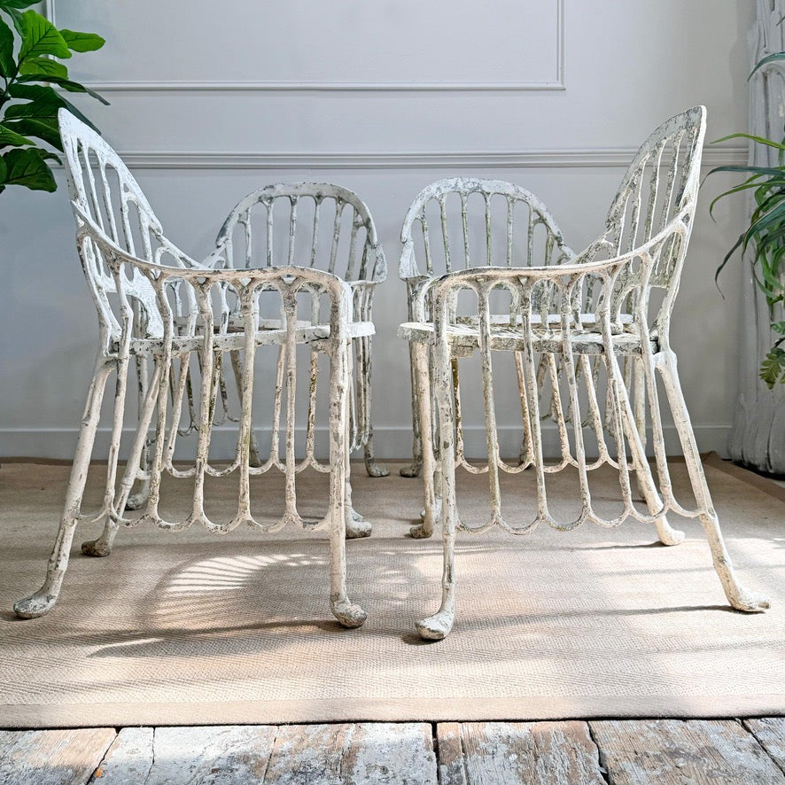 Mid Century Faux Bamboo Garden Chairs Brazil 1970