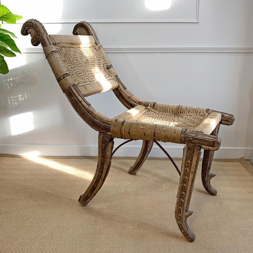 19th Century Primitive Indian Chair