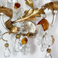 Pair of Banci Firenze Gold Crystal Grape and Pear Wall Lights