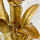 Italian Gold Faux Bamboo Table Lamp 1950's