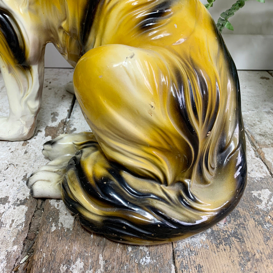 1950's Large Rough Collie Ceramic Dog