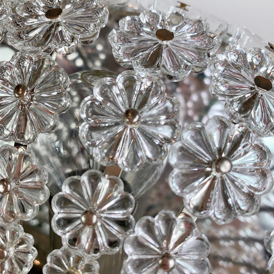 Silver Glass Flushmount Light by Emil Stejnar for H. Richter 1950's