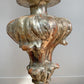 Large 19th Century Silver Baroque Gilt Wood Candlestick