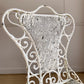 An Ornate White Regency Wirework Iron Chair
