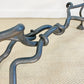 Wrought Iron Animalistic Glass Top Coffee Table