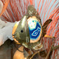 Jacques Duval-Brasseur Illuminated Blue Agate Gold Fish Lamp
