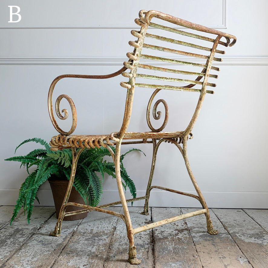 Antique Lions Paw Arras Chair with Arms