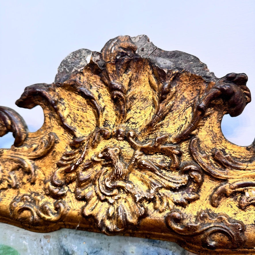 Queen Anne Giltwood Split Plate Mirror