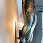 Pair of Gold Italian Leaf and Chain Swag Wall Lights 1950's
