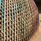 Italian Rainbow Rattan 'Emmanuelle' Peacock Coffee Table 1970's