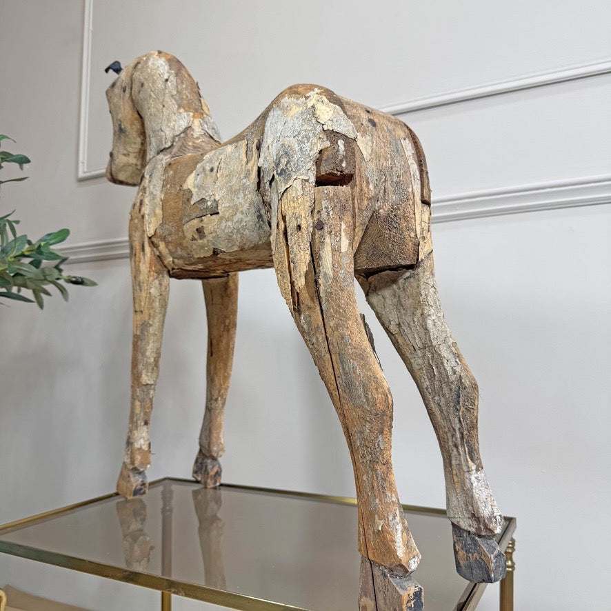 Antique French Wooden Horse