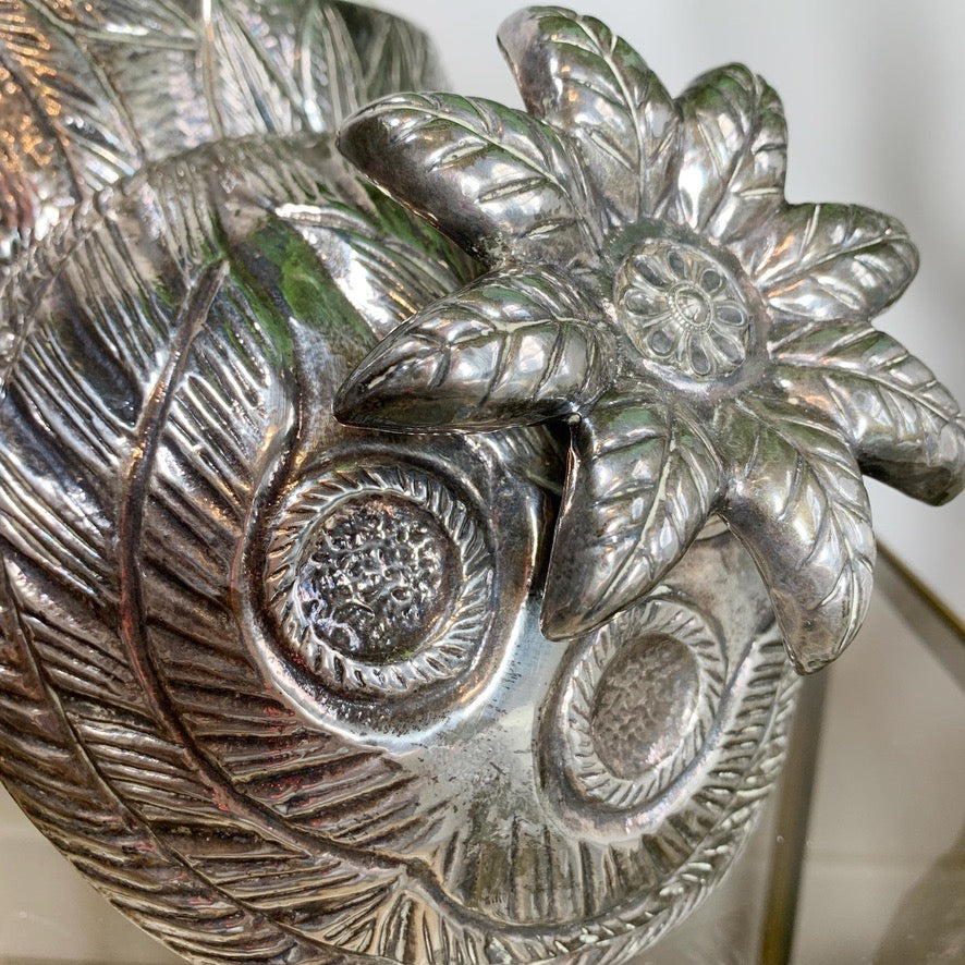 Modernist Silver Breton Design Ice Bucket in the Style of Marc Chagall, 1950's