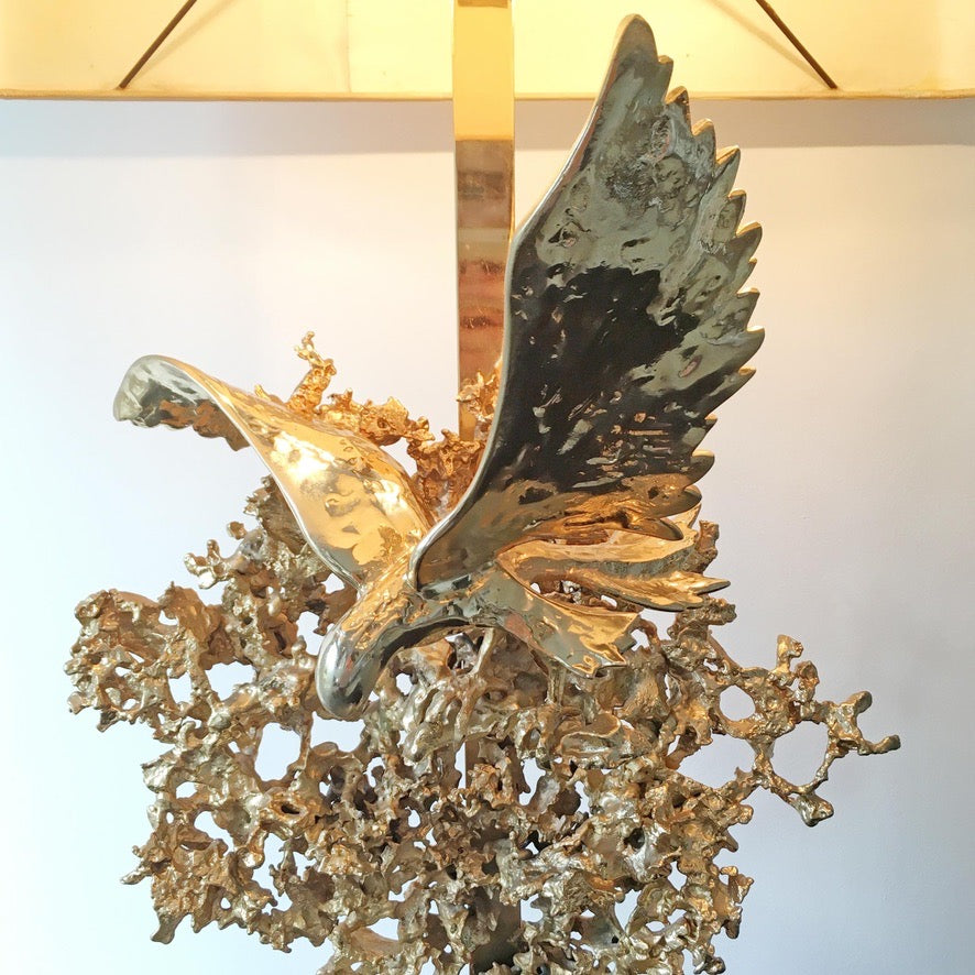 Claude Victor Boeltz 24K Gold Plated 'Exploded' Table Lamp