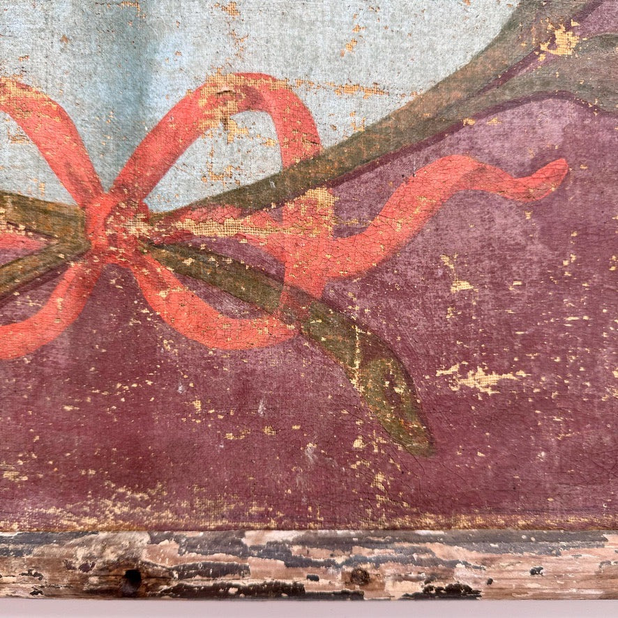 17th Century Wall Hanging oil on canvas of St Leonard of Noblac