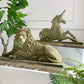 19th Century Heraldic Lion and Unicorn Statues