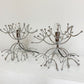 Pair Of Silver Gaetano Sciolari Sputnik Table Lamps Italy 1960s