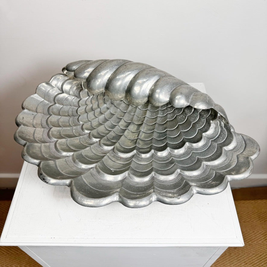 Vincent Garnier Pewter Clam Shell Table Lamp