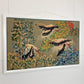 1950's Robert Debiève Cubist Screen Print 'Flight of Flamingos'