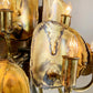 Modernist Gold Brutalist Chandelier by Tom Greene for Feldman