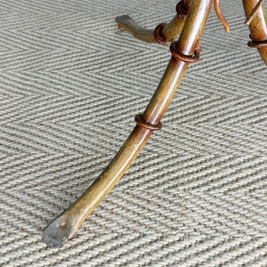 1970's Italian Toleware Faux Bamboo Palm Table