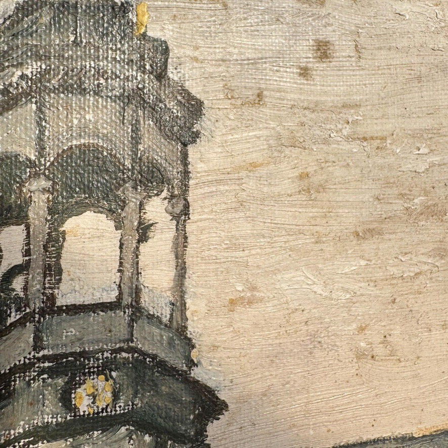 Mid Century Oil On Canvas of Mons in Belgium