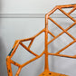 Brown Jordan Faux Bamboo Orange Conservatory Chair