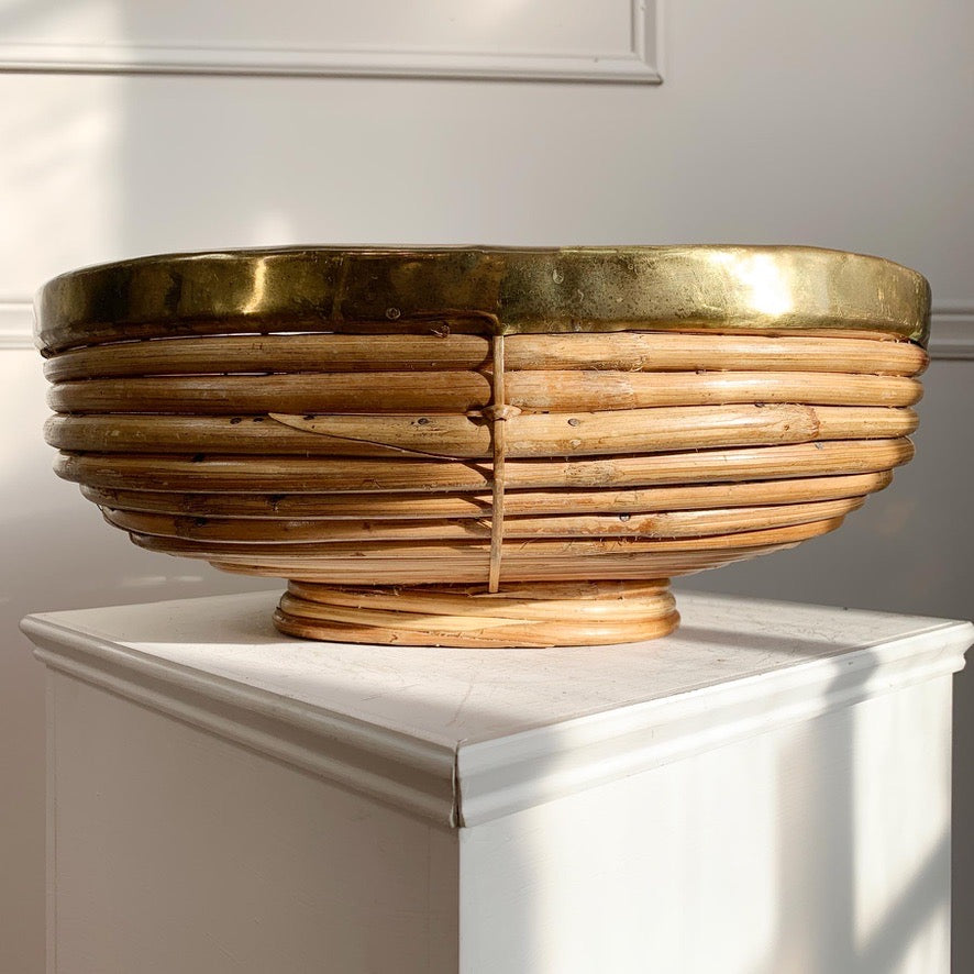 Gabriella Crespi Style Pencil Reed Banded Bowl